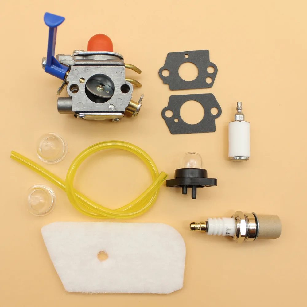 Carburetor Air Filter Primer Bulb Set Fit HUSQVARNA 124 L, 125 L LD, 128 C L LD LDX, 128 R RJ DJX Trimmer Zama C1Q-W40A