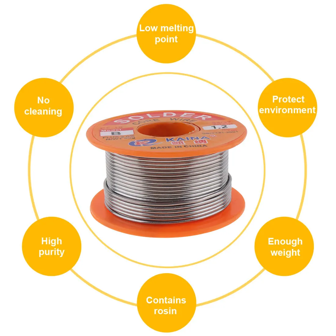 Portable 63/37 50g-100g 1.2mm-2.0mm Tin Fine Welding Wire Core Solder Wire with 2% Flux and Rosin for Electric Soldering Iron