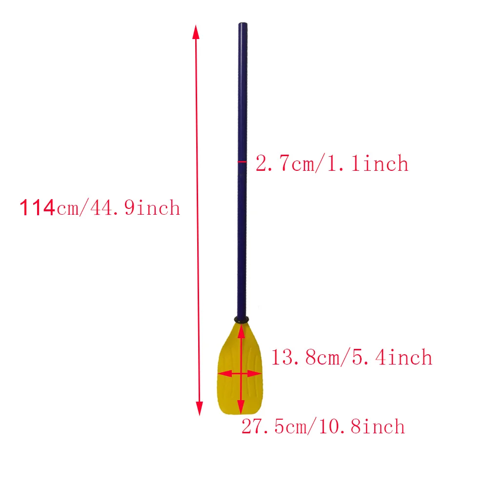 1 Pair 114cm/45inch Plastic Kayak Canoe Paddle Water Boat Rafting Oar Paddle Easy Carrying Paddle