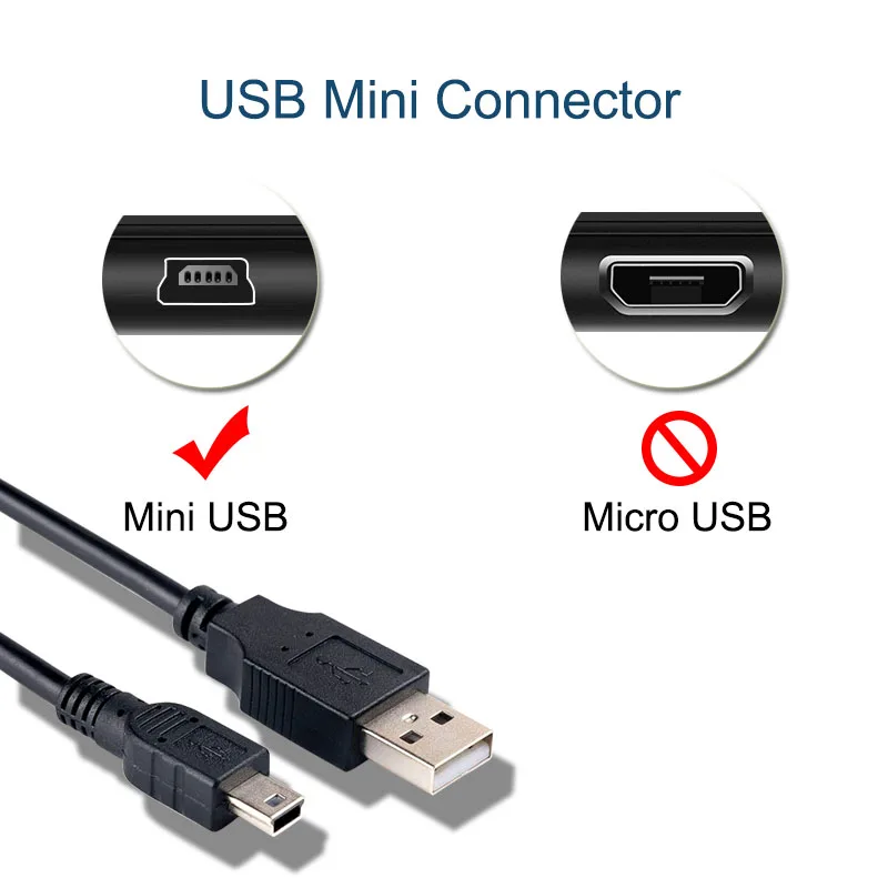 Mini USB Cable Mini USB to USB Fast Data Charger Cable Male to Male For Cellular Phone Digital Camera HDD MP3 MP4 Player Tablets