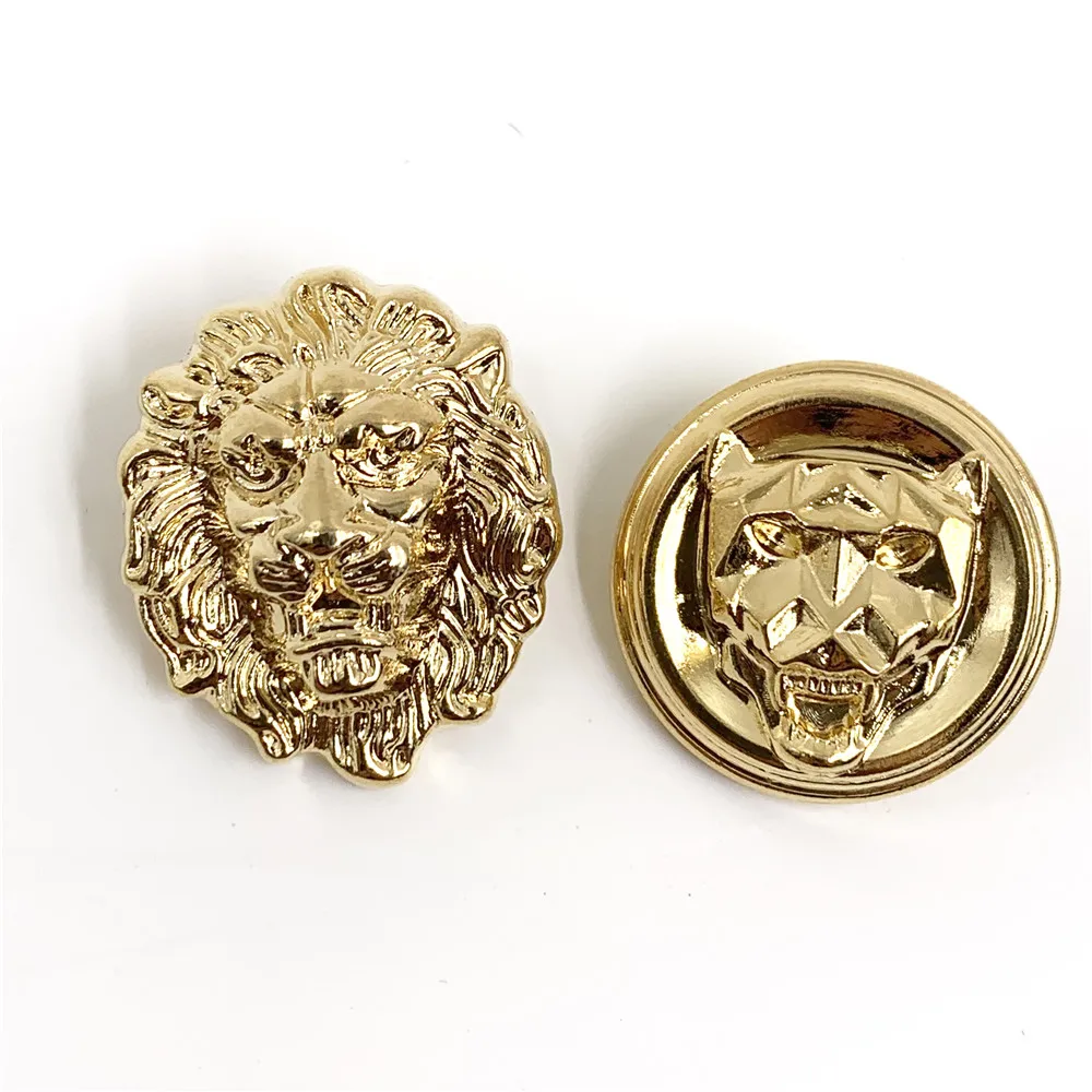 22mm  25mm 10pcs/lot Lion head metal button gold sweater coat decoration shirt buttons accessories DIY JS-0075