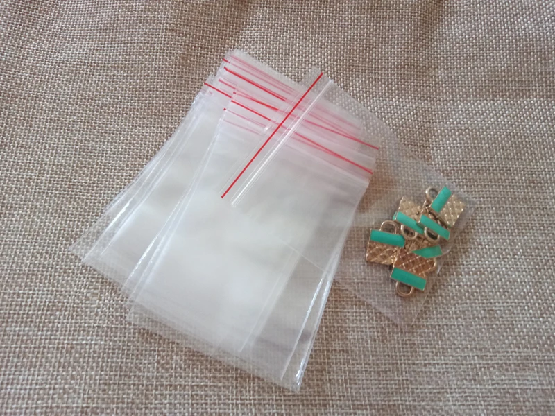 500pcs Mini Jewelry Ziplock Zip Zipped Lock Reclosable Plastic Poly Clear Bags Thickness 0.08mm Transparent Jewelry Package Bag