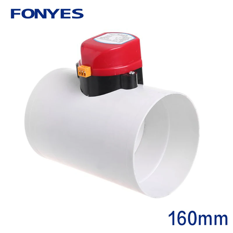 HVAC plastic motorized air valve electric damper valve duct solenoid check valve for pipe ventilation 220V 12V 24V