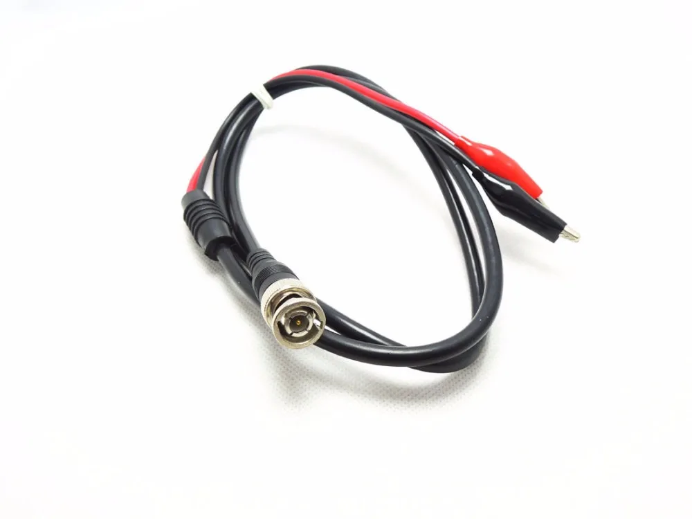 1PCS Coaxial Cable BNC Male Q9 to Dual Alligator Clip Test lead Cable 100CM NEW