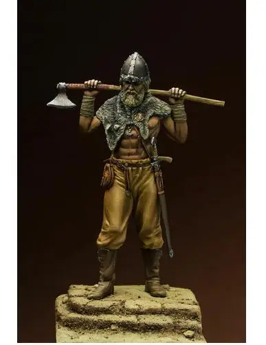 New Unassembled 1/24 75MM ancient warrior with axe 75 mm    Resin Figure Unpainted Model Kit