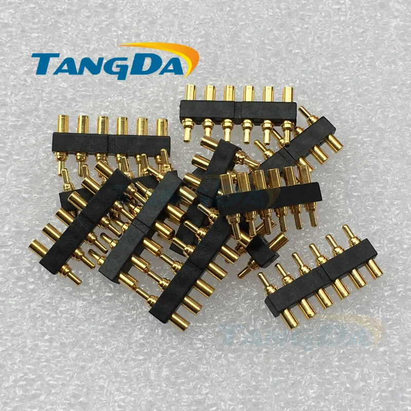 

Tangda pogo pin connector 6pin 6p 1.8*8mm spring pin Connectors pogopin high current connectors thimble Free Shipping A.