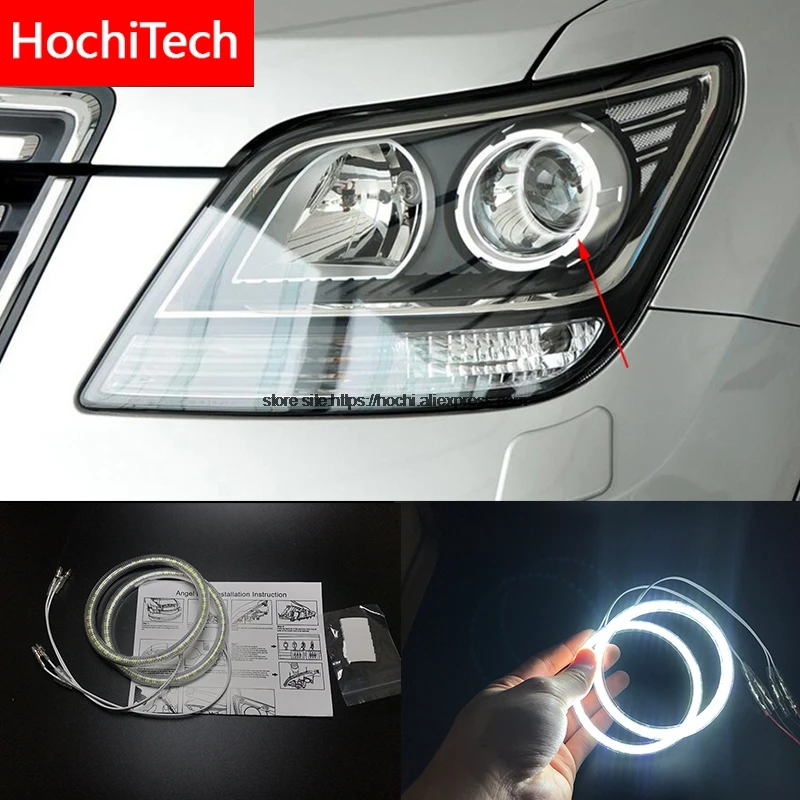 HochiTech for Kia Borrego Mohave 08-10 Ultra bright SMD white LED angel eyes 2600LM 12V  ring kit daytime running light DRL