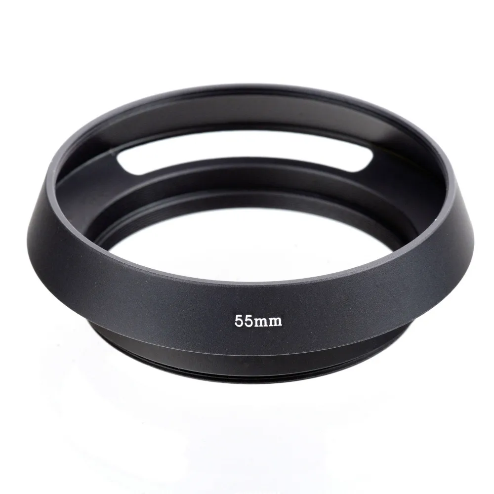 40.5 43 46 49 52 55 58 62 67mm Black Vented Curved Metal camera lens Hood  for Leica M for Pentax for S&ny for Olympus