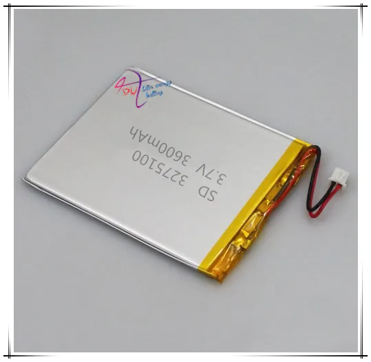 XHR-2P 2.54 3.7V 3600mAh lithium polymer battery 3275100