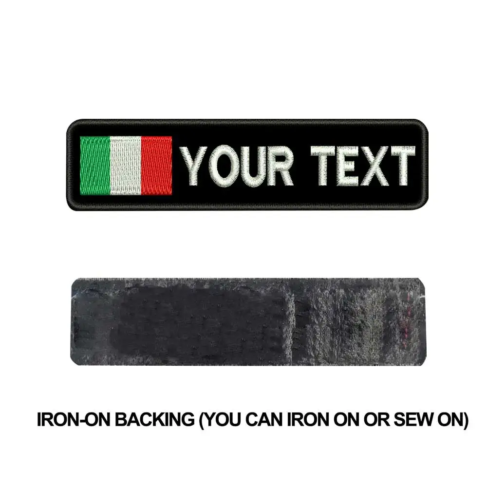 Parche bordado Italia – Respaldo gancho táctico - imagen 2