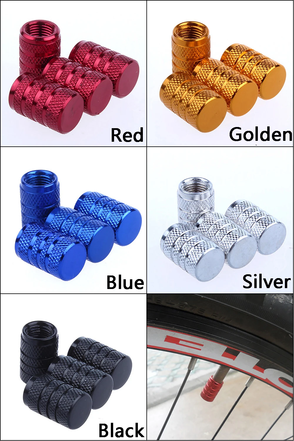 4Pcs Bike Wheel Tire Covered Car Motorcycle Truck Universal Tube Tyre Bicycle AV SV American AIR Valve Cap Dustproof 10 Colors