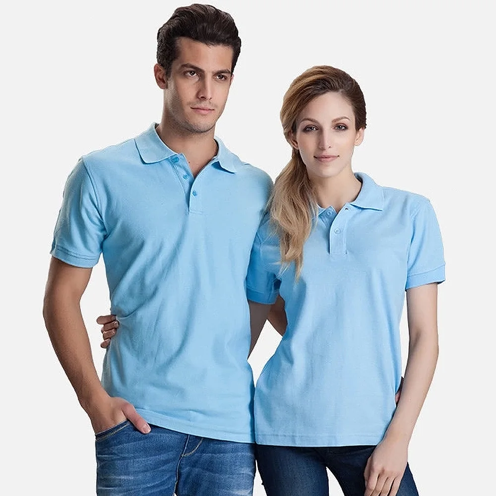 Women Men Unisex Cotton Plain Solid Black Blue Navy Red Polo Shirt Ladies Short Sleeve No Printing Polo Shirt S-3XL Shirts Tops
