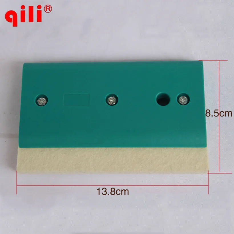 Qili Wool Sscraper Blades Single Side Wool Squeegee Tool  Squeege Car Wrap Tool white Squeegee Fiber Wrapping Scraper Tools