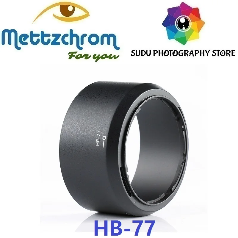 Mettzchrom HB-77 Camera Lens Hood For Nikon AF-P DX NIKKOR f/4.5-6.3G 70-300mm ED VR HB77 HB 77