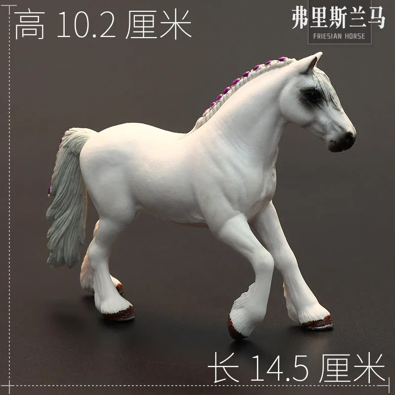 Plastic White Horse Model Figure Ranch Animal Farm Grassland Toys for Children Figurines Kids Toy Collection