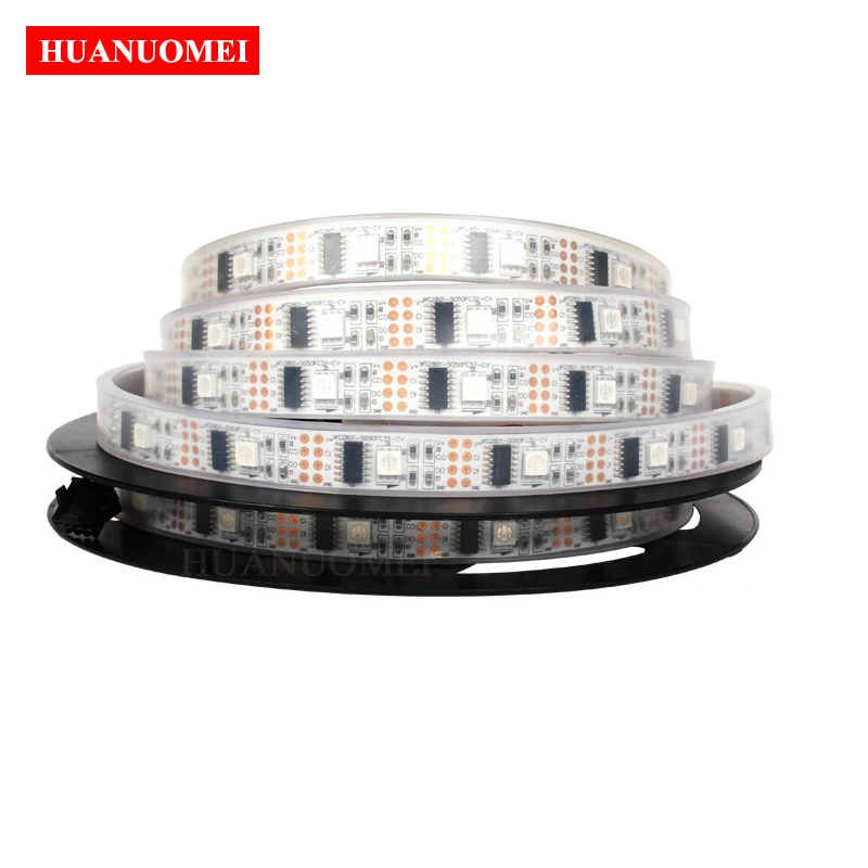 

5M/roll 32LEDs/m WS2801 LED Strip Light,32pixels/m 5050 SMD RGB Digital TV Tape,DC5V input,White PCB,Waterproof IP67