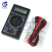 DT830B Mini Multimeter LCD Digital Multimetro For Volt Amp Ohm Tester Meter Voltmeter Ammeter Overload Protection With Probe