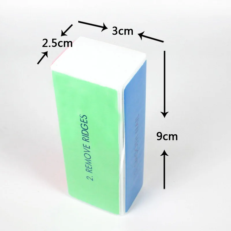 Nail File Buffer 4 Sides 2pcs Nail Art Files Buffer Square 9cmx3cmx2.5cm Polishing Block Manicure Nail Art Tool High Quality