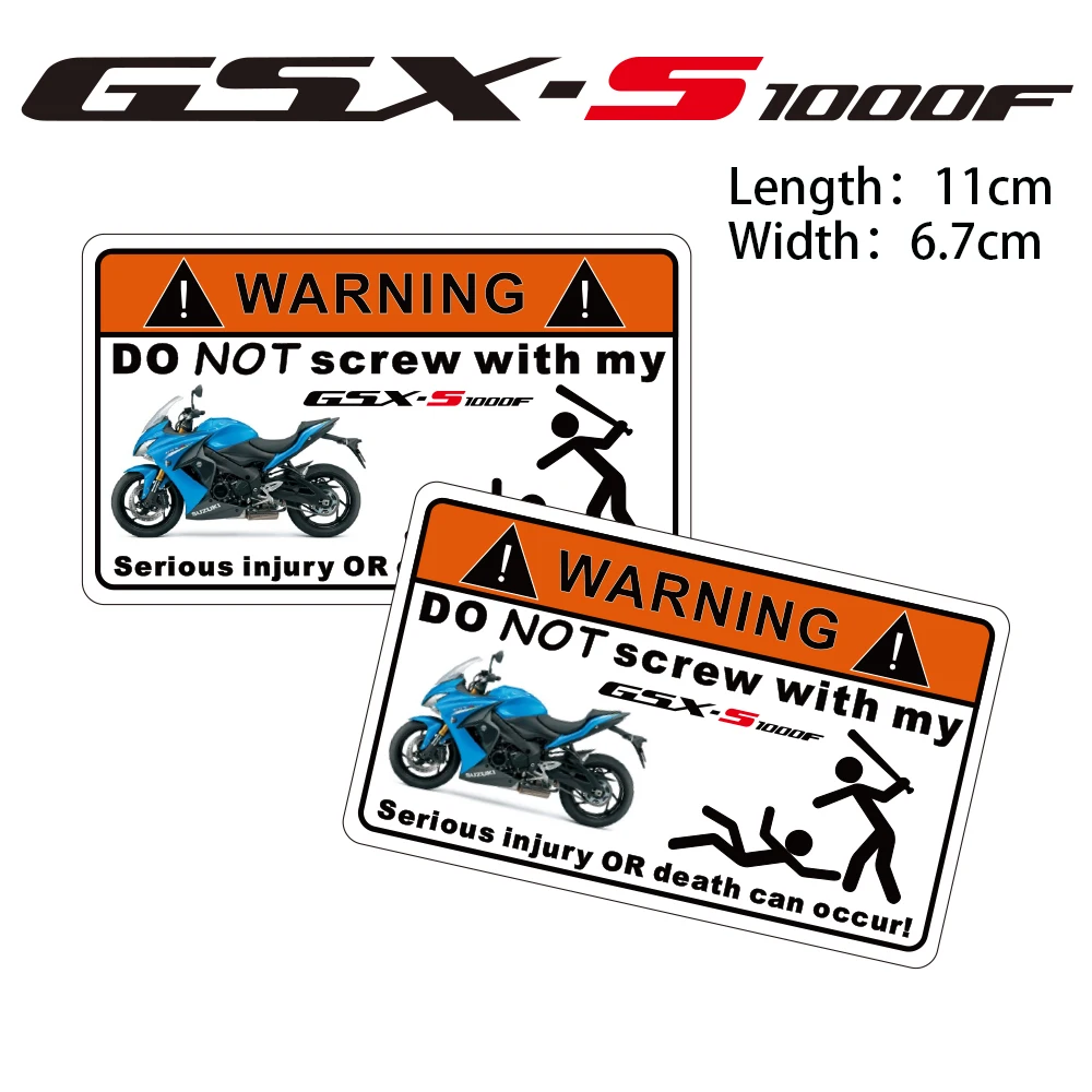 

KODASKIN Motorcycle Cheap 2D Creative Warning Sticker Decal for Suzuki GSX-S1000F