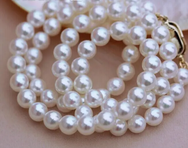 

classic 11-12m freshwater white pearl necklace 18inch 925s