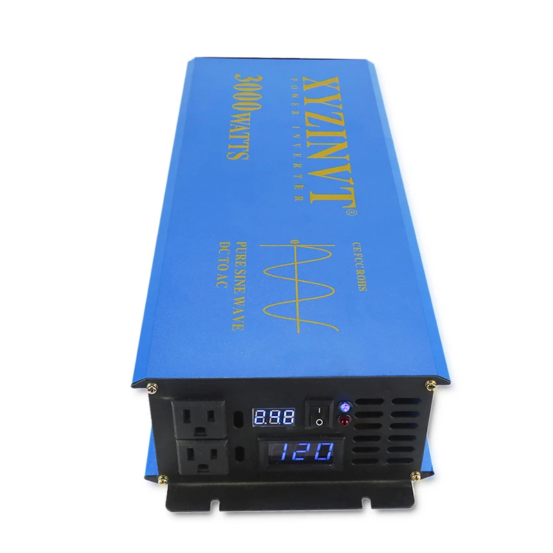 Solar Power Inverter 3000W 12V 220V Pure Sine Wave Inverter Wind Generator Voltage Converter 12V 24V 48V DC to 120V 230V 240V AC