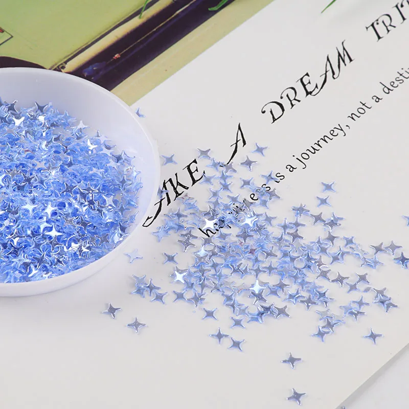 Paillette 4mm Corss Star Sequin Crystal Colors Nail Sequins for Craft DIY Slime Painting Wedding Decor Accessories Lentejuela