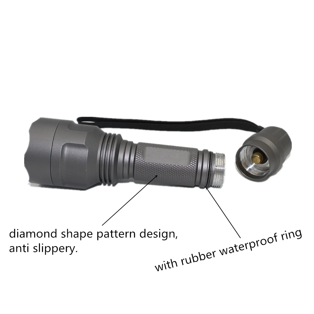 New 5 mode C8 L2 Tactical flashlight T6 update  XM-L2 LED torch 18650 Lanterns