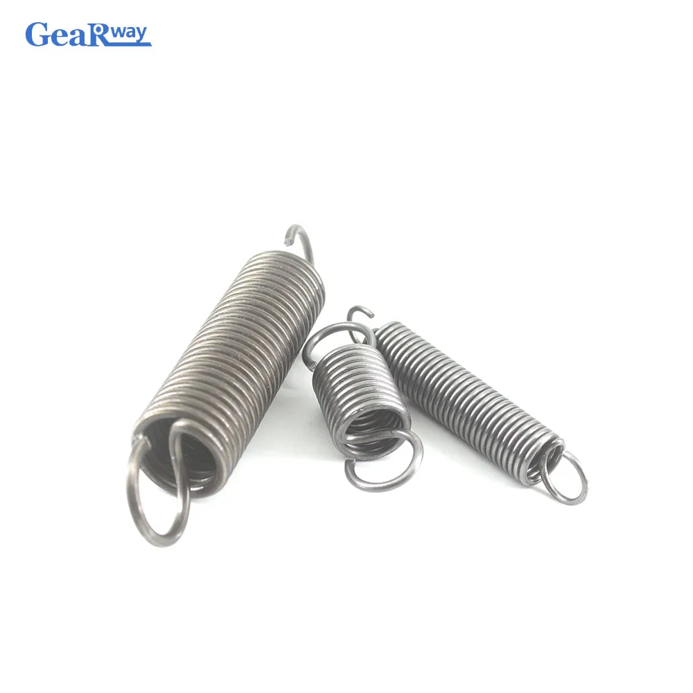 2pcs 1mm Thickness 8mm OD Extension Spring Small Tension Springs 150/160/180/200/220/300mm Steel Long Extension Spring