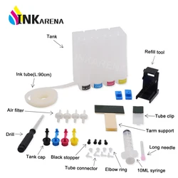 Diy Ciss Ink Tank System Universal for HP 123 122 301 302 304 650 62 652 XL With Drill and Suction Tool and all Accessories