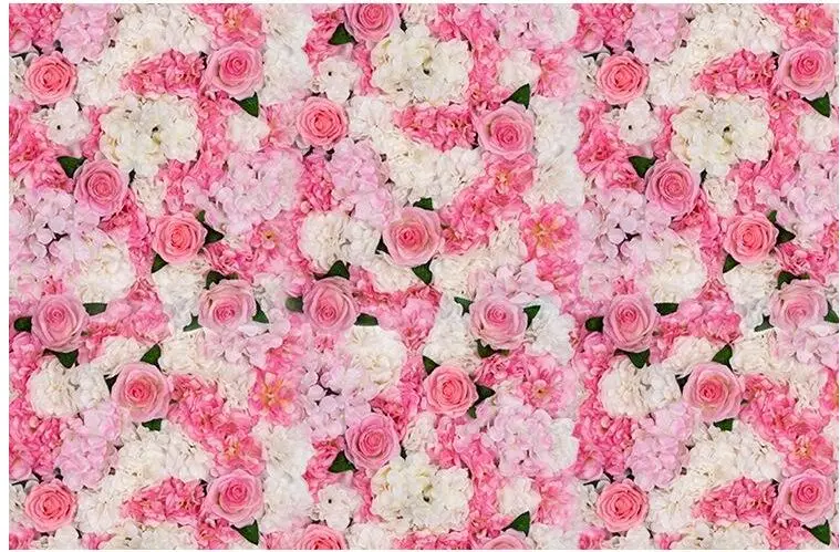 40X60cm Artificial Silk Rose Hydrangea Wedding Flower Wall Decoration Decorative     Backdrop Pane