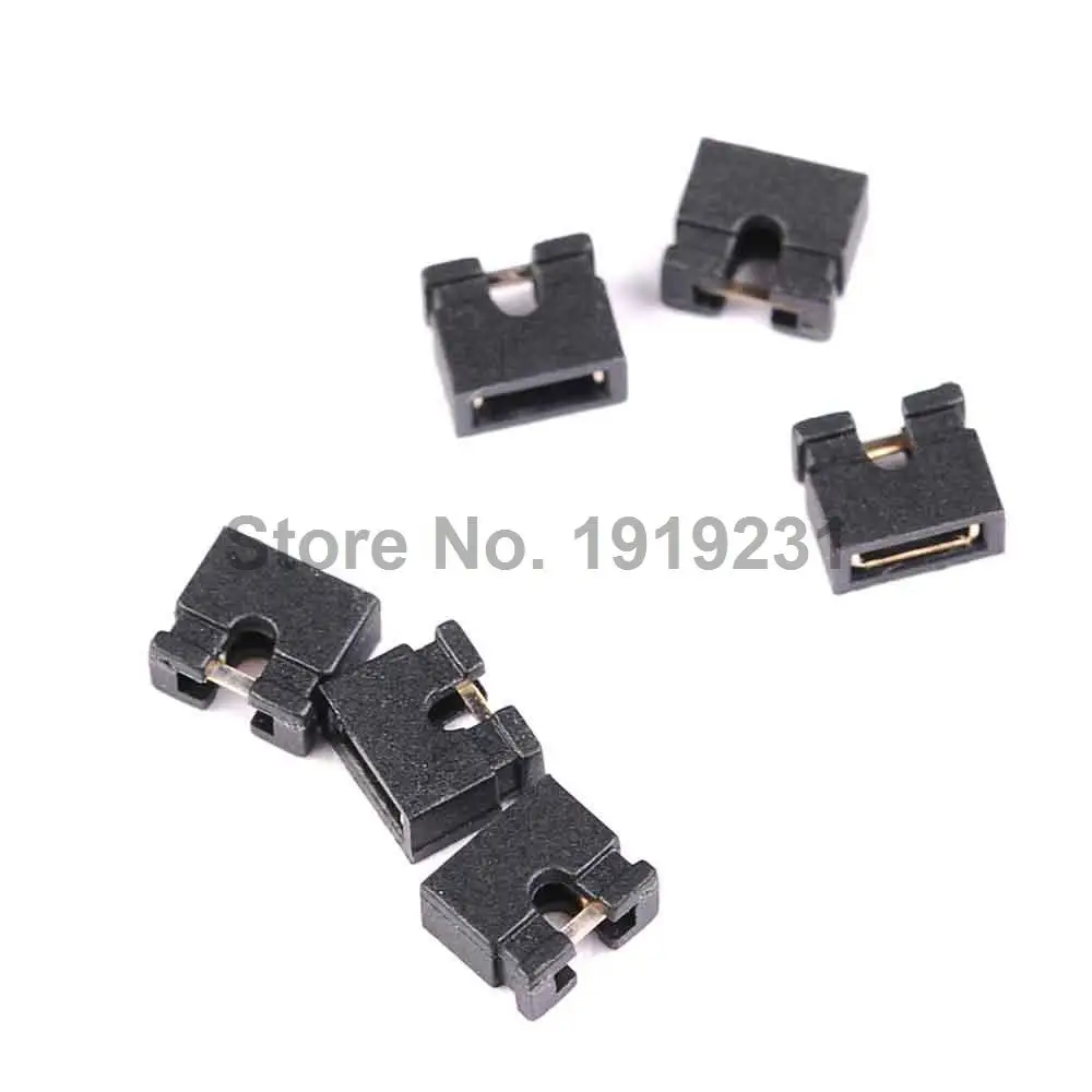 100PCS Black 2.00mm Standard Circuit Board Jumper Cap Shunts Short Circuit Cap Computer Jumpers Shunt Cap