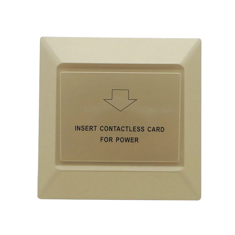 13.56MHz Card Switch 180~250V 30A Gold Plane Insert Card to Get Power Switch Used for Hotel/Motel/Office Room +2 card