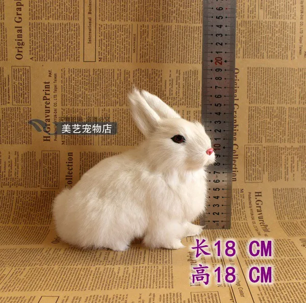 

Simulation rabbit polyethylene&furs rabbit model funny gift about 18cmx18cm