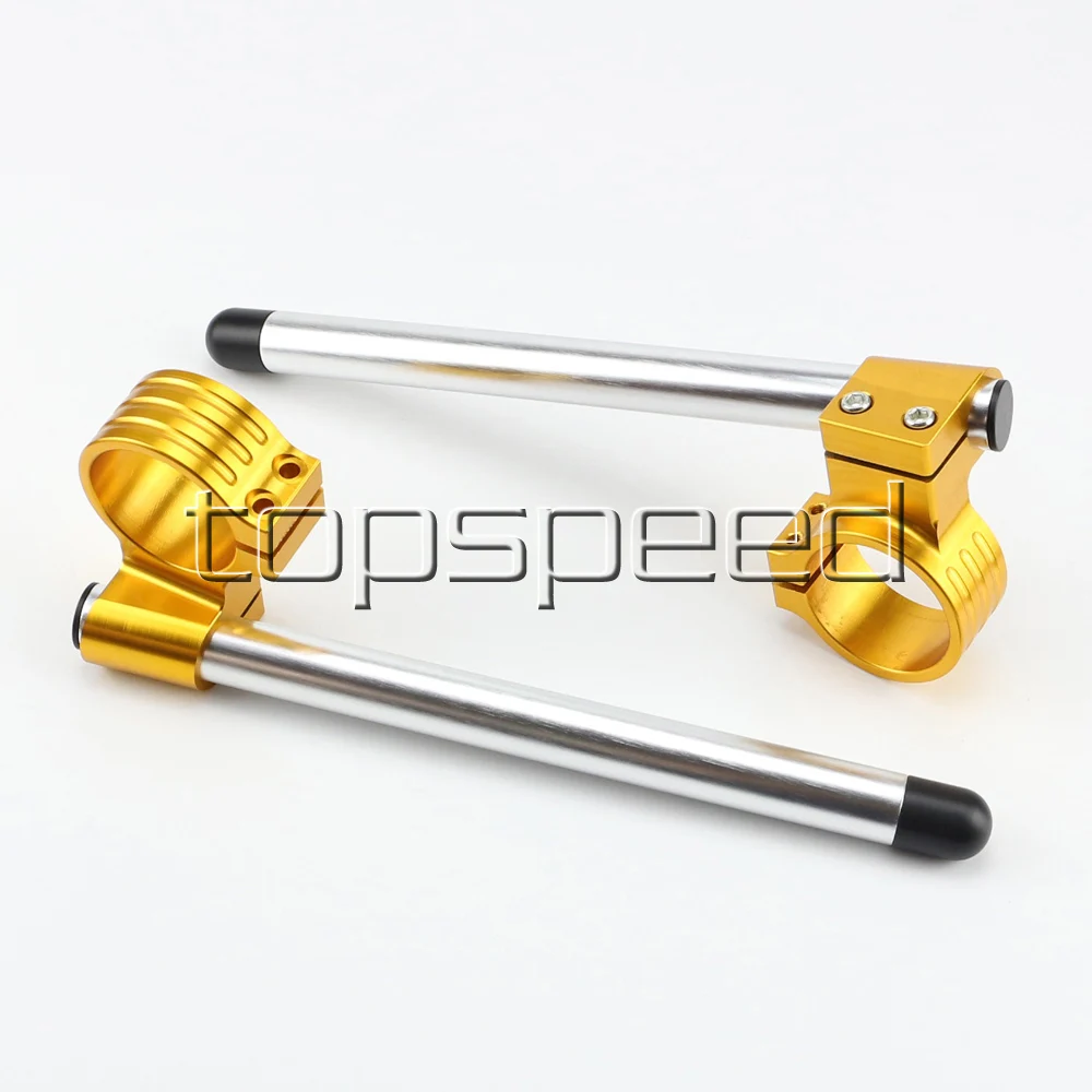 37MM CNC Silver/Gold High Lift Universal Adjustable Clip Ons On Handle Bar Handlebar Motorcycle