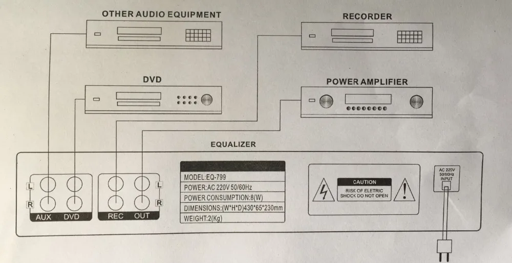 NEW arrive EQ665 equalizer hifi fever home EQ balanced mixer double 10 segment stereo  treble Alto bass regulation