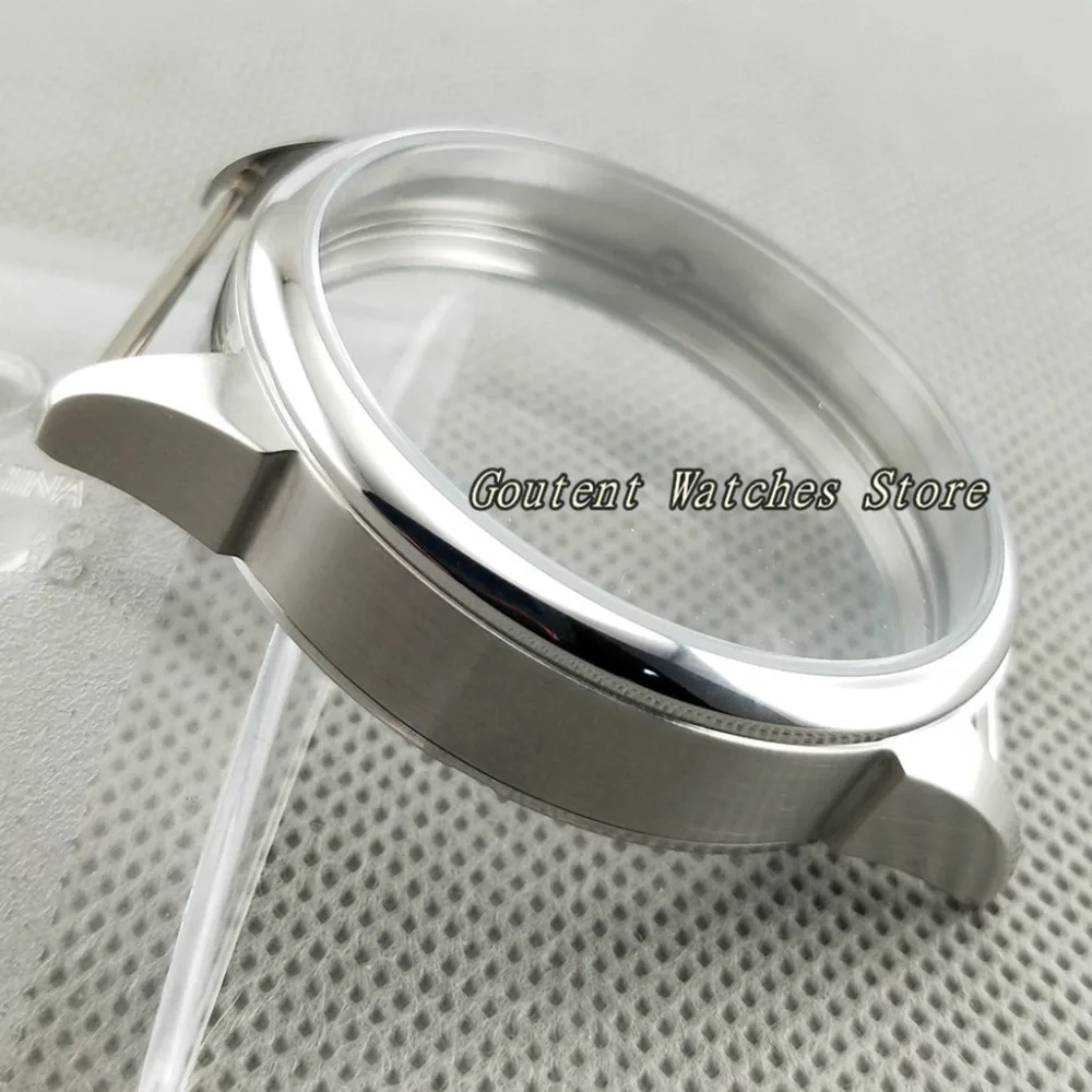 Goutent 42mm Stainless Steel Wristwatch Case Fit 6497/6498 Seagull ST36 Mechanical Watch Shell