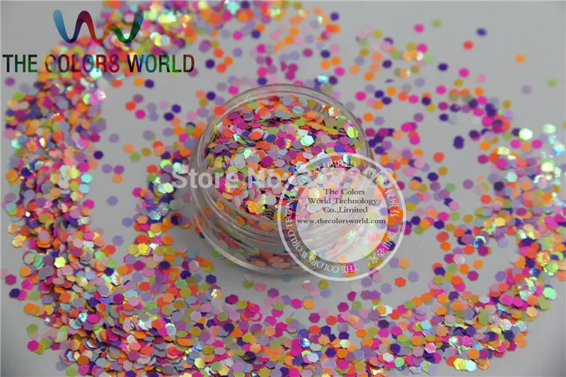 

AR20-23 Mix 2 MM pastel matt Pearlescent Color Glitter HEXAGON shape Glitter for Nail Art and DIY supplies1pack=50g