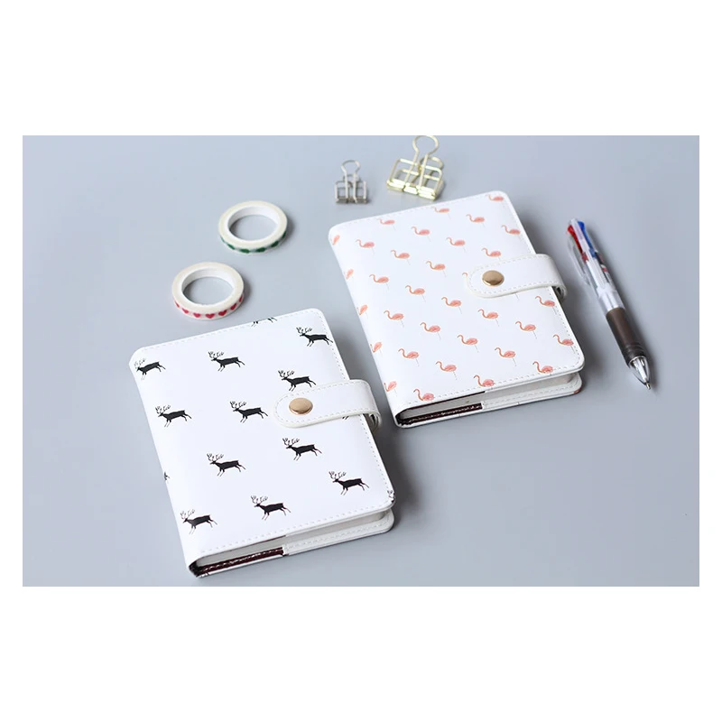 Faux Leather Animal Schedule Notebook Diary Weekly Planner School Office Supplies Kawaii Stationery