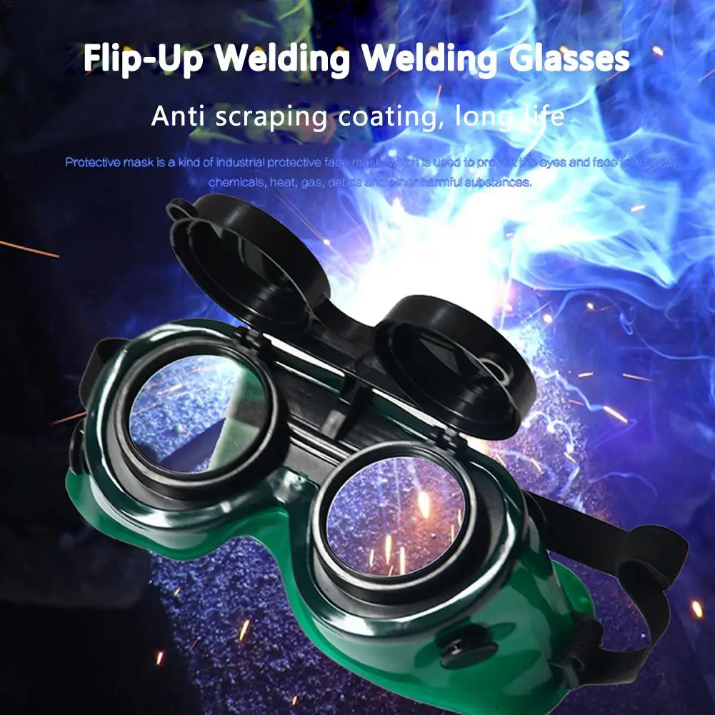 Flip-Up Double-Layer Welding Safety Protective Goggles Glasses With Flip Up Glasses For Cutting Grinding Welding