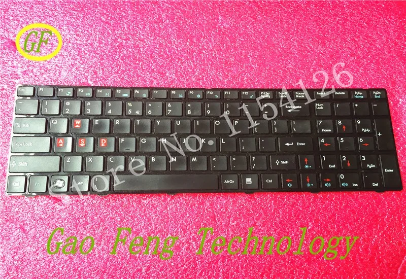 Original ขายส่งสำหรับ MSI Gt60 MS-16F1 MS-16F11 MS-168C MS-168A GX680 GX660R GX660 GT685 GT683R คีย์บอร์ด100% ทดสอบ Ok