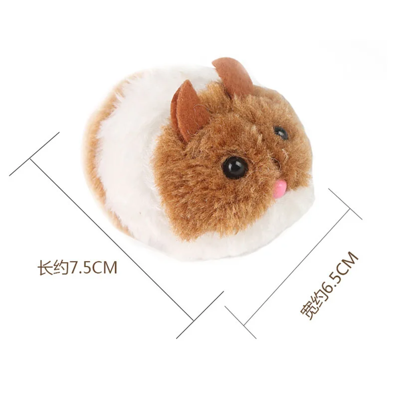 Shock Cute Stuffed Plush Animals Little Fat Mouse Funny Cat Toy Cat Plush Manual Interactive Pet Toy Supplies