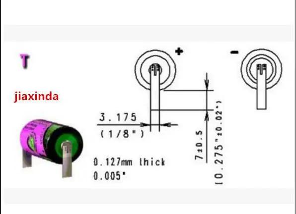 

jiaxinda HOT NEW SL-850 SL850 3.6V 1/2AA 1200mah lithium Li-ion battery leg weld foot