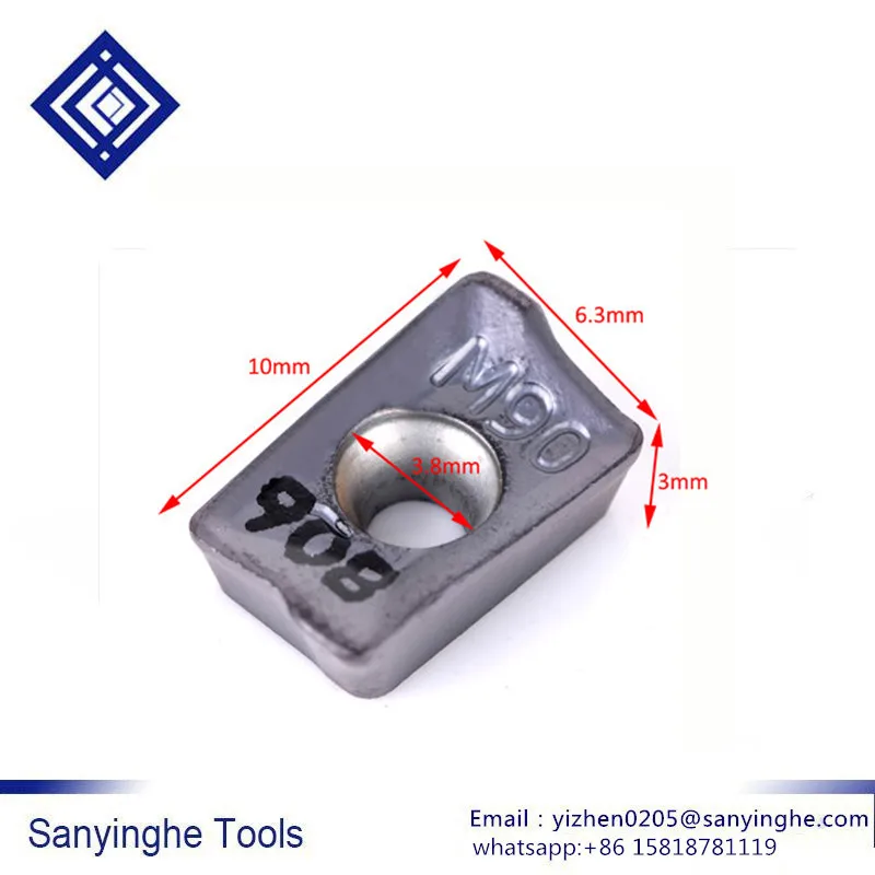 High quality sanyinghe 10 pcs/lots HM90 APKT1003 PDR IC908 cnc carbide milling inserts