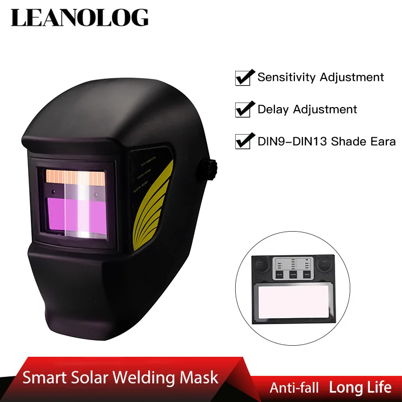 Samrt Solar LI battery Automatic Darkening TIG MIG MMA MAG Electric True color Welding Mask/Welder Cap for Welding Machine