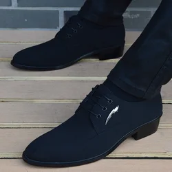 Autumn Formal Men Shoes High Quality Pointed Toe Dress Shoes Breathable Korea Lace Up Business Men Shoes Flat Zapatos Hombre