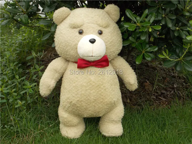New Ted movie teddy plush 45cm, Standing sitting ted plush bear, teddy bear giant Red apron Black bow tie plush Toy Gift 6 Style