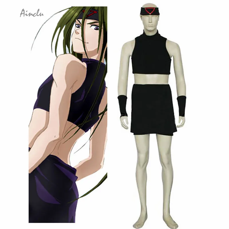

Ainclu Free Shipping New Fullmetal Alchemist Envy Black Gloves Headband Cosplay Costume