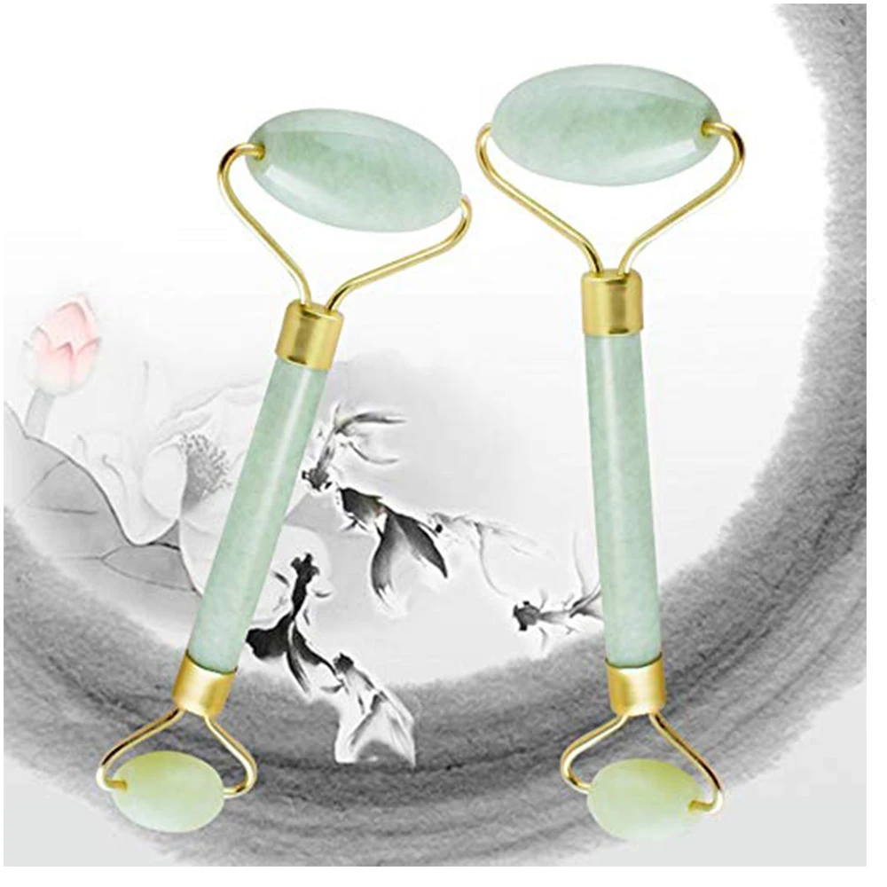 Natural Quartz Facial Massage Crystal Stone Body Jade Massager Slimming Derma Roller Skincare Wrinkle Removal Ice Roller