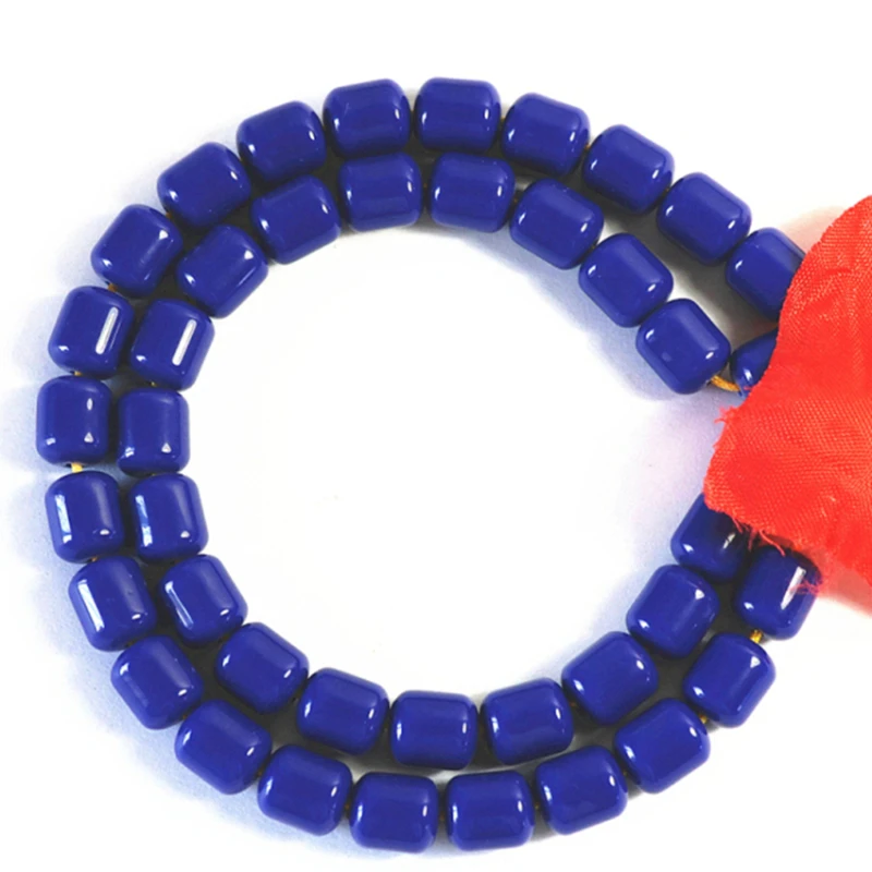 Dark blue imitation resin beeswax barrel rice shape 8*9mm 9*11mm 10*13mm loose spacers beads diy gifts jewelry making 15inch B72