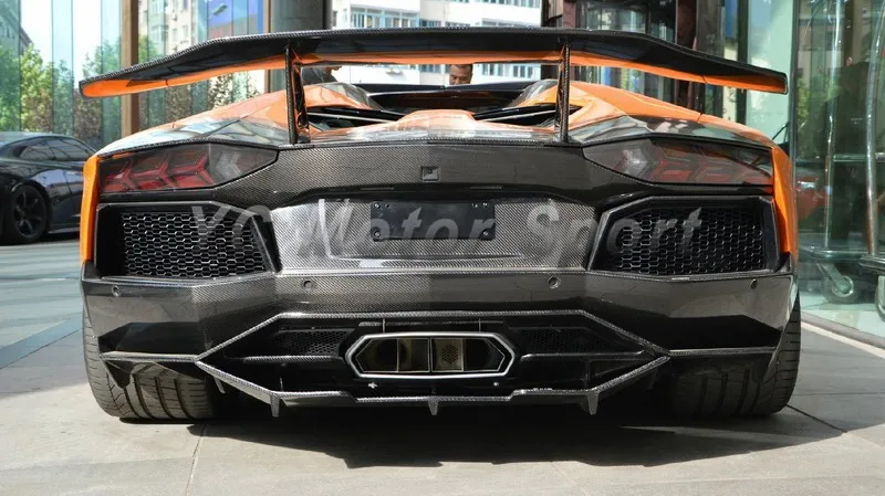 Car Accessories Carbon Fiber Rear Diffuser Fit For 2011-2014 Aventador LP700 DM Molto Veloce Base Package Style Rear Diffuser